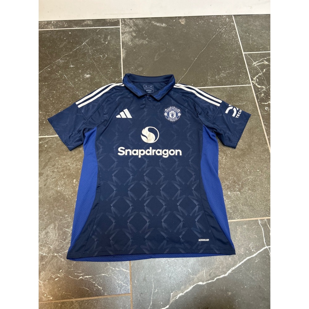 Adidas Manchester United 2024-25 Training Jersey Navy Blue IU1390 Mens XL Slim